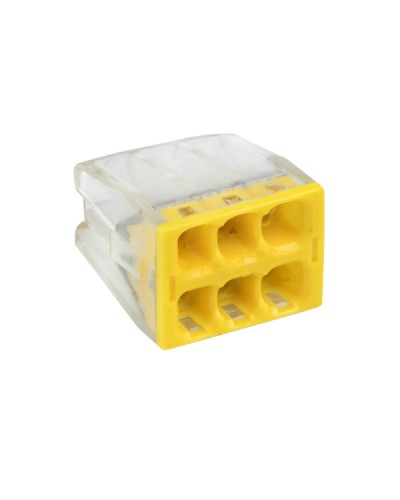 Строительно-монтажная клемма СМК 2273-246 (с пастой) 6 отверстий 0,5-2.5мм2 (50шт.) EKF (plc-smk-2273-246) - Строительно-монтажная клемма СМК 2273-246 (с пастой) 6 отверстий 0,5-2.5мм2 (50шт.) EKF PROxima в Иваново Клеммные колодки Pintop.ru