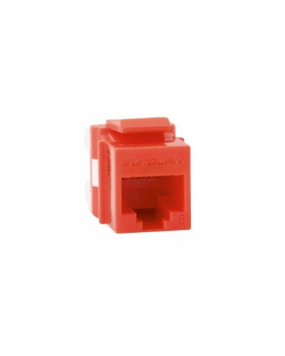 Модуль UTP категории 6 keystone, красный Eurolan 16B-U6-03RD в Иваново Модули Keystone Pintop.ru