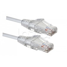 Коммутационный шнур категории 5e SLIM LINE, U/UTP, LSZH, T568B, 1,5 м, белый Eurolan (21S-U5-1EWT)
