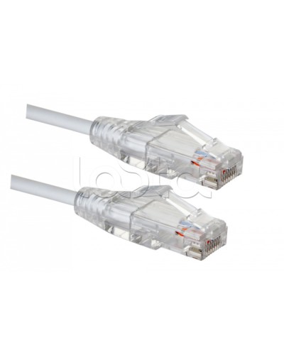 Коммутационный шнур категории 6 SLIM LINE, U/UTP, LSZH, T568B, 0,5 м, белый Eurolan (21S-U6-0EWT) в Иваново Патчкорды (медные) Pintop.ru
