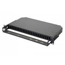 Оптическая панель серии 47C-24, 19'' 1U, корпус на 24 адаптера дуплекс SC Eurolan (47C-24-4L-00BL)