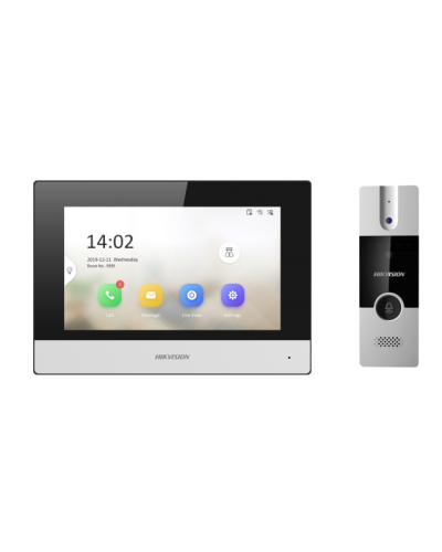 Комплект с видеодомофоном и вызывной панелью Hikvision DS-KIS302-P в Иваново Комплекты домофонов Pintop.ru