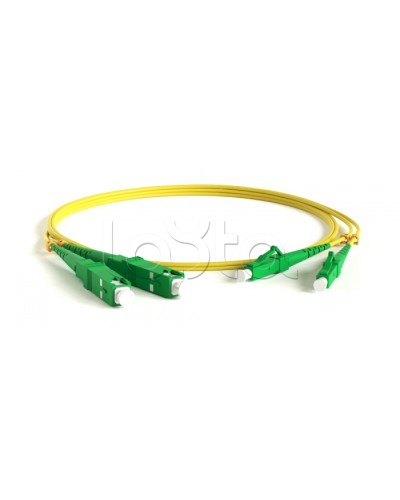 Патч-корд волоконно-оптический одномодовый SM 9/125 (OS2), LC/APC-SC/APC, duplex, LSZH, 1 м Hyperline FC-D2-9-LC/AR-SC/AR-H-1M-LSZH-YL в Иваново Патч-корды оптические Pintop.ru