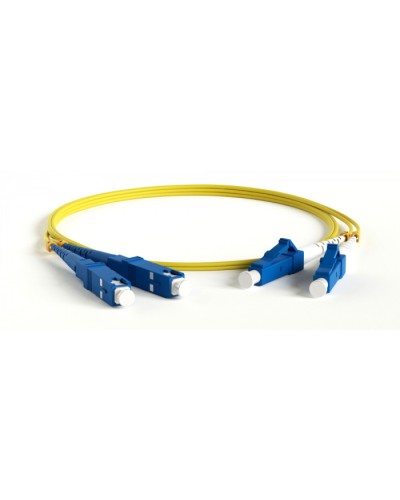 Патч-корд волоконно-оптический Hyperline FC-D2-9-LC/UR-SC/UR-H-0.5M-LSZH-YL в Иваново Патч-корды оптические Pintop.ru