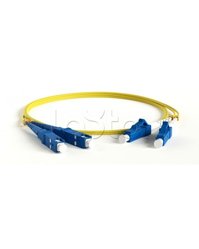 Патч-корд волоконно-оптический Hyperline FC-D2-9-LC/UR-SC/UR-H-10M-LSZH-YL в Иваново Патч-корды оптические Pintop.ru