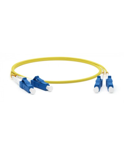 Патч-корд волоконно-оптический Hyperline FC-D2-9-LC/UR-SC/UR-H-30M-LSZH-YL в Иваново Патч-корды оптические Pintop.ru