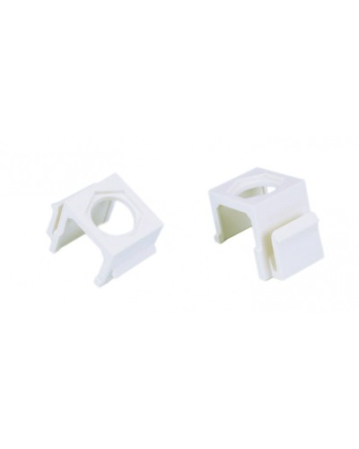 Вставка формата Keystone Jack для коаксиальных разъемов, ROHS, белая Hyperline (KJ1-COAX-WH) в Иваново Кроссы оптические Pintop.ru