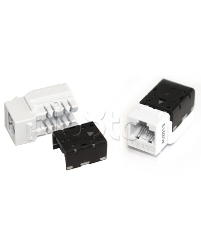 Вставка Keystone Jack RJ-45(8P8C), категория 6A, 110 IDC черная Hyperline (KJNE-8P8C-C6A-90-BK) в Иваново Модули Keystone Pintop.ru