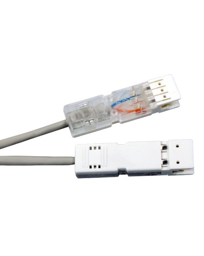 Патч-корд 110 тип-110 тип, 2 пары, Cat.5, LSZH, 2 м серый Hyperline PC-110-110-2P-C5-2M-LSZH-GY в Иваново Патч-корды и пигтейлы Pintop.ru