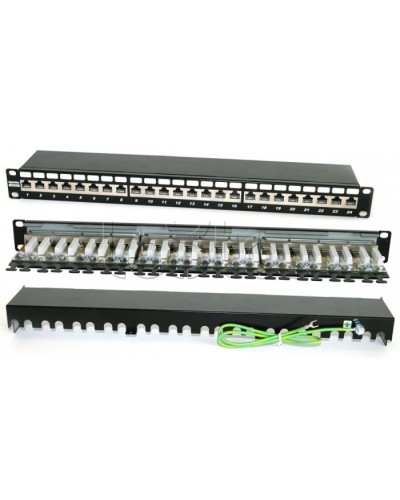 Патч-панель Hyperline PP2-19-24-8P8C-C6A-SH-110D в Иваново Патч панель Pintop.ru