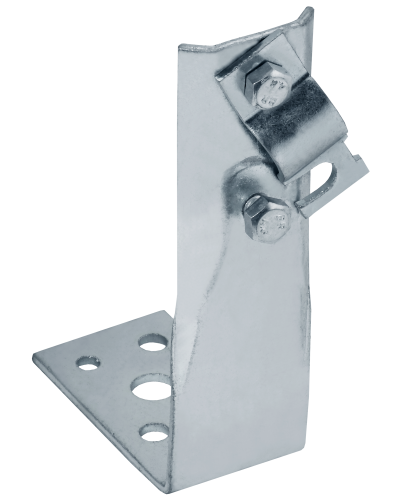 Держатель проводника круглого 6-10мм винтовой угловой h=80мм оцинкованная сталь HDZ IEK (ZDP87-14-1-16-80) в Иваново Крепеж Pintop.ru