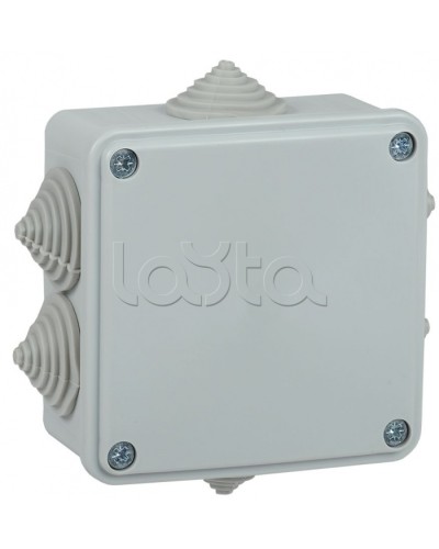 Коробка монтажная 100х100х45 мм IP44 6 вводов IEK (UKO11-100-100-045-K41-44) в Иваново Распределительные коробки Pintop.ru