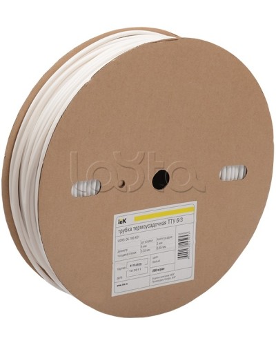 Трубка термоус. ТТУ (ТУТ) 20/10(дл.100м) белая. IEK(UDRS-D20-100-K01) в Иваново Дополнительное оборудование для ОПС Pintop.ru
