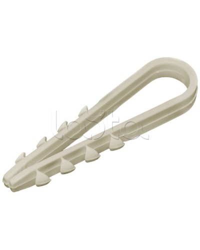 Дюбель-хомут 5-8 мм нейлон белый (100шт) IEK UHH35-5-8-100 в Иваново Стяжки-хомуты Pintop.ru