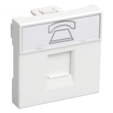 Розетка телефонная РКФ-20-00-ПRJ-11 категории 3 (на 2 модуля) ПРАЙМЕР IEK CKK-40D-RT2-K01