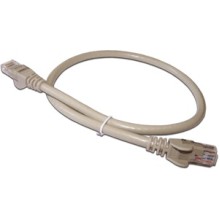 Патч-корд RJ45 - RJ45, 4 пары, UTP, категория 6, 0.5 м, серый LANMASTER LAN6-45-45-0.5-GY