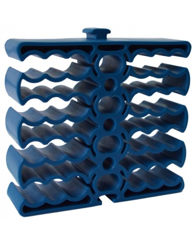 Кабельная гребенка на 24 кабеля, синяя LANMASTER (LAN-CCLP24-BL) в Иваново Аксессуары для стоек и шкафов Pintop.ru