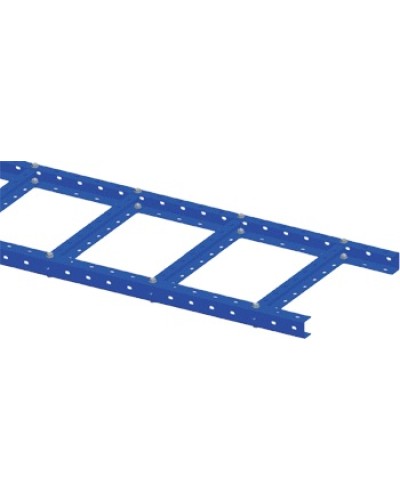 Лоток лестничный, прямая секция шириной 500 мм, сталь, 2.5 метра, серый LANMASTER LAN-LTS500-GY в Иваново Кабельные лотки Pintop.ru