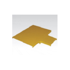 Крышка горизонтального отвода с лотка 240 мм на лоток 120 мм, желтая LANMASTER LAN-OT240-HT120C