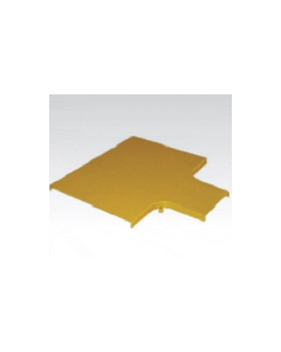 Крышка горизонтального отвода с лотка 240 мм на лоток 120 мм, желтая LANMASTER LAN-OT240-HT120C в Иваново Аксессуары для кабель-канала Pintop.ru