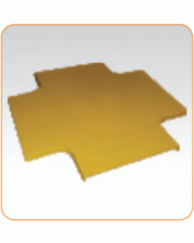 Крышка Х-соединителя оптического лотка 120 мм, желтая LANMASTER LAN-OT240-XTC в Иваново Аксессуары для кабель-канала Pintop.ru