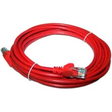 Патч-корд RJ45 - RJ45, 4 пары, UTP, категория 5е, 5 м, красный, LSZH LANMASTER LAN-PC45/U5E-5.0-RD