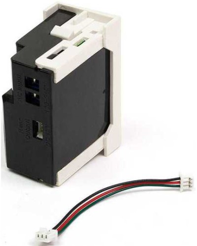 Блок питания для конвертора RJ45-VGA, формата Mosaic, 22.5х45мм, вертикальный, белый LANMASTER LAN-SIP-23VGA/VP-WH в Иваново Электротехническое оборудование Pintop.ru