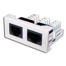 Вставка Mosaic 22.5x45 с угловым адаптером HDMI, мама-мама, белая LANMASTER LAN-WA-LP-HD90CP-WH