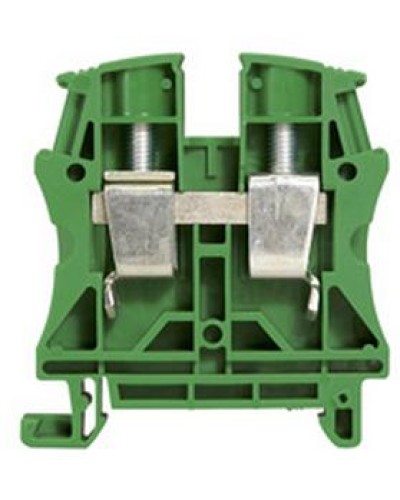 Клемма 16 мм2 однополюсная 1 вход/1 выход, шаг 12 мм, зеленая Viking Legrand 037198 в Иваново Клеммные колодки Pintop.ru