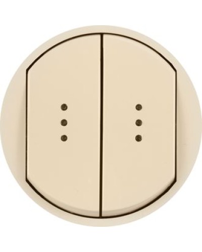 Лицевая панель для выключателя двойного с индикацией слоновая кость Celiane Legrand 066211 в Иваново Аксессуары для кабель-канала Pintop.ru