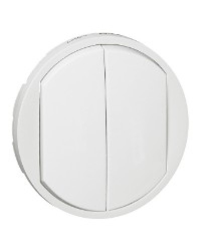 Лицевая панель для выключателя двойного белый Celiane Legrand 068002 в Иваново Аксессуары для кабель-канала Pintop.ru