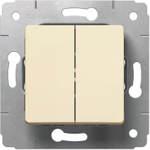 Выключатель двухклавишный автоматические клеммы 10 А 250 В слоновая кость Cariva Legrand 773758