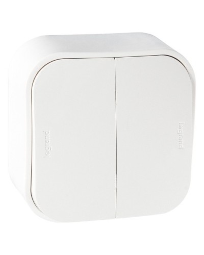 Выключатель двухклавишный Quteo Legrand (782202) в Иваново Аксессуары для кабель-канала Pintop.ru