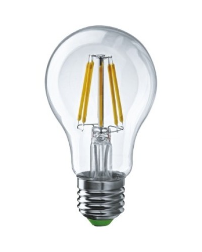 Лампа светодиодная LED 6Вт,220В, Е27 (теплый) FILAMENT Navigator NLL-F-A60-6-230-2.7K-E27 в Иваново Светильники Pintop.ru