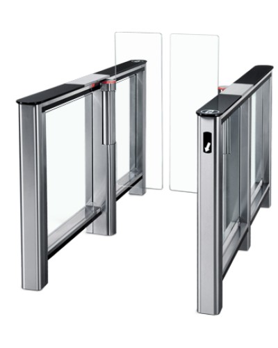 Турникет PERCo-ST-01 с крышками из закал. стекла с центральной вставкой из нерж. стали со створками Створки шириной 425 в Иваново Турникеты Pintop.ru