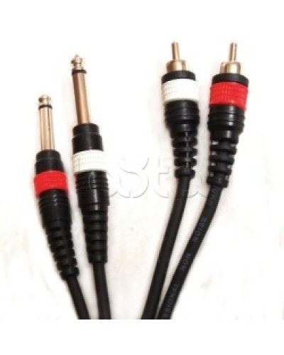 Шнур 2xJack – 2xRCA ROXTON DUL003/1M в Иваново Система оповещения и трансляции Roxton Pintop.ru