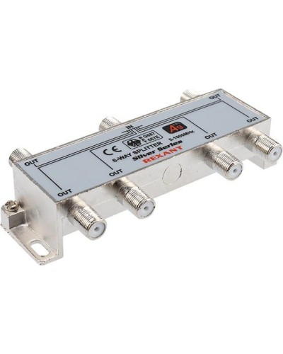 Делитель ТВх6 под F-разъем, 5-1000МГц, Silver (7 F-разъемов в комплекте) REXANT 05-6104 в Иваново Системы видеонаблюдения Pintop.ru