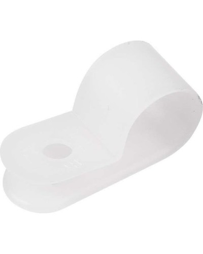 Кабельная скоба под винт 6 мм, белая, упаковка 50 шт. REXANT (07-4406) в Иваново Держатели, клипсы, скобы Pintop.ru