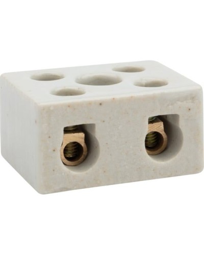 Клемма керамическая винтовая КВ 12 мм² 2 пары контактов с крепежным отверстием (50 шт./уп.) REXANT (07-6223) в Иваново Монтажные материалы Pintop.ru