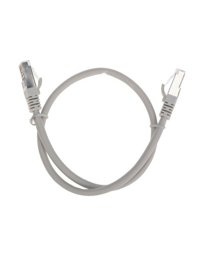 Патч-корд S/FTP, CAT 6A (10G), RJ45-RJ45, 28AWG, LSZH, серый, 0,5м REXANT 02-0390-05 в Иваново Патчкорды (медные) Pintop.ru