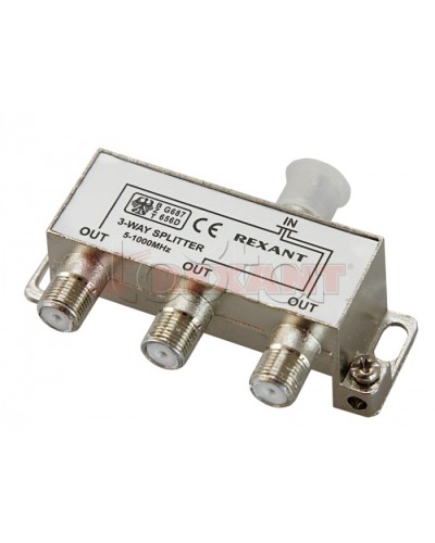Делитель телевизионный ТВх3 под F разъём 5-1000 МГц (10шт/уп) REXANT 05-6002 в Иваново Системы видеонаблюдения Pintop.ru