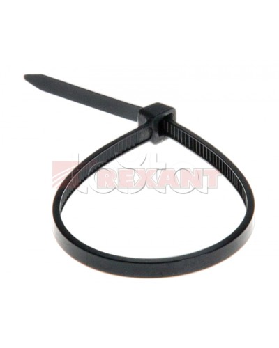 Хомут-стяжка нейлоновый 2.5х120 мм чёрный (100шт/уп) REXANT 07-0121 в Иваново Стяжки-хомуты Pintop.ru