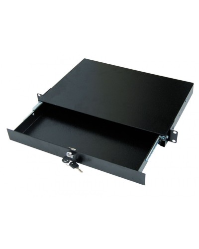 Полка под клавиатуру, выдвижная 1U TLK TLK-KB1-BK в Иваново Полки для шкафов и стоек Pintop.ru