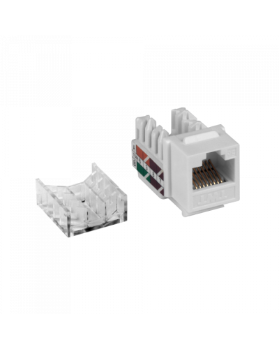 Модуль Keystone RJ45, Cat.5E, UTP, 90 градусов, белый TWT (TWT-OK45UTP/5E-WH) в Иваново Коннекторы и разъемы Pintop.ru
