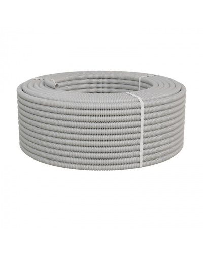 Труба ПНД-FRUF гофрир. тяжелая, с зондом, без галогена, трудногорючая, атмосферостойкая,цвет серый, диам. 20мм (100м) Экопласт (21120HFR-UF) в Иваново Труба гофрированная Pintop.ru