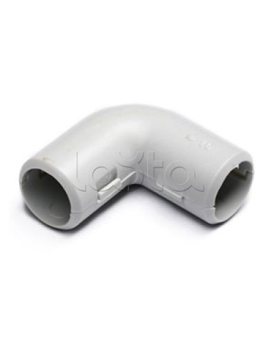 Угол 90° (из двух частей) для труб D32 мм, без галогена Экопласт 41232HF в Иваново Аксессуары для труб (ОКЛ) Экопласт Pintop.ru