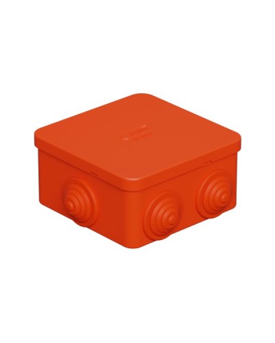 Коробка огн. E110, о/п 85х85х50мм,без галогена, 12 вых., IP55, 3P, оранж. Экопласт (43301HF) в Иваново Распределительные коробки Pintop.ru