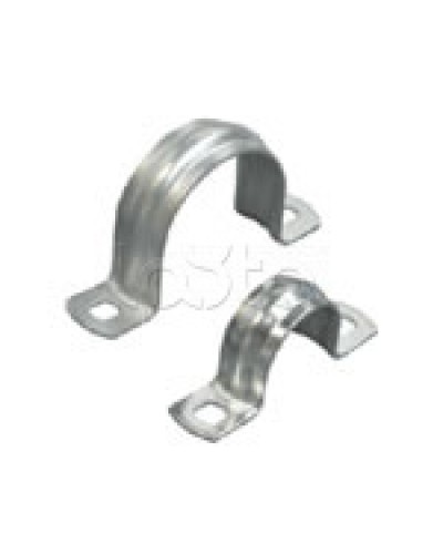 Скоба оцинкованная с двумя отверстиями для трубы D60-63 мм, м.о.8,5-6,0мм (1уп=50шт) Экопласт (43660P) в Иваново Держатели, клипсы, скобы Pintop.ru