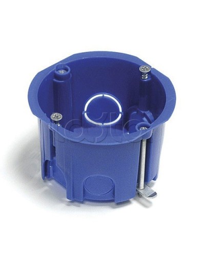 Коробка установочная для твер. стен D68x45 мм межцентр 71мм, IP20, синий Экопласт 44662 в Иваново Распределительные коробки Pintop.ru