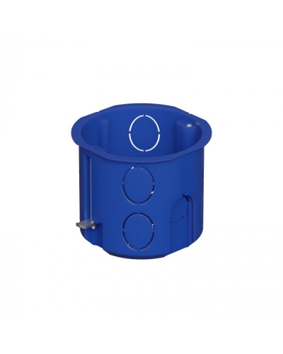 Коробка установочная для г/к D68x62мм с металл. лапками, межцентр 71мм, цвет синий IP20 Экопласт (44665) в Иваново Распределительные коробки Pintop.ru